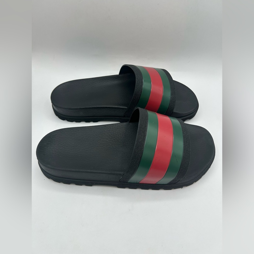GUCCI AUTHENTIC Web Trek Lug Sole Slides Sandals
Green Red Back Men’s 11 Wm 12 - Picture 5 of 14